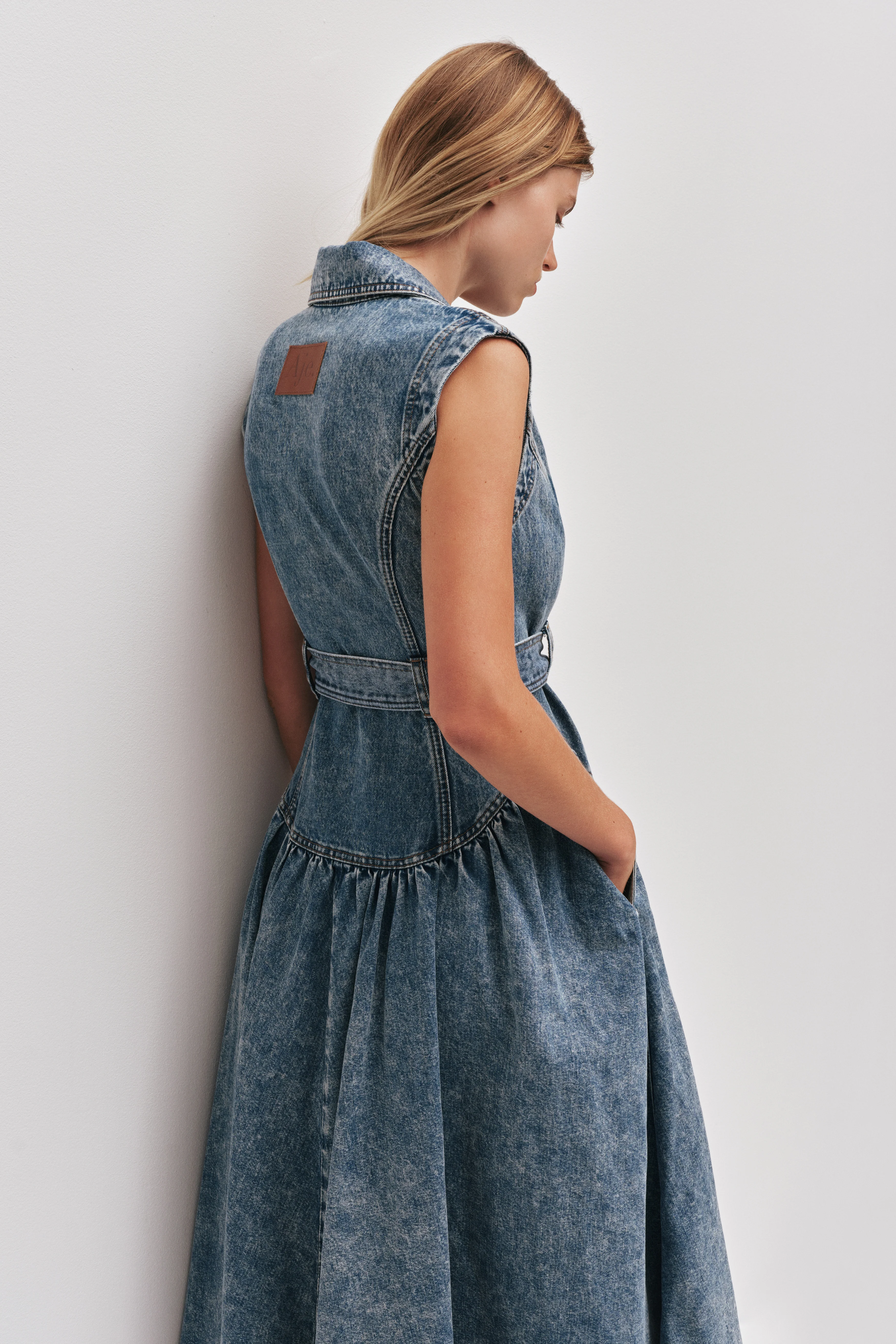 Angelina Belted Midi Dress - Image 5