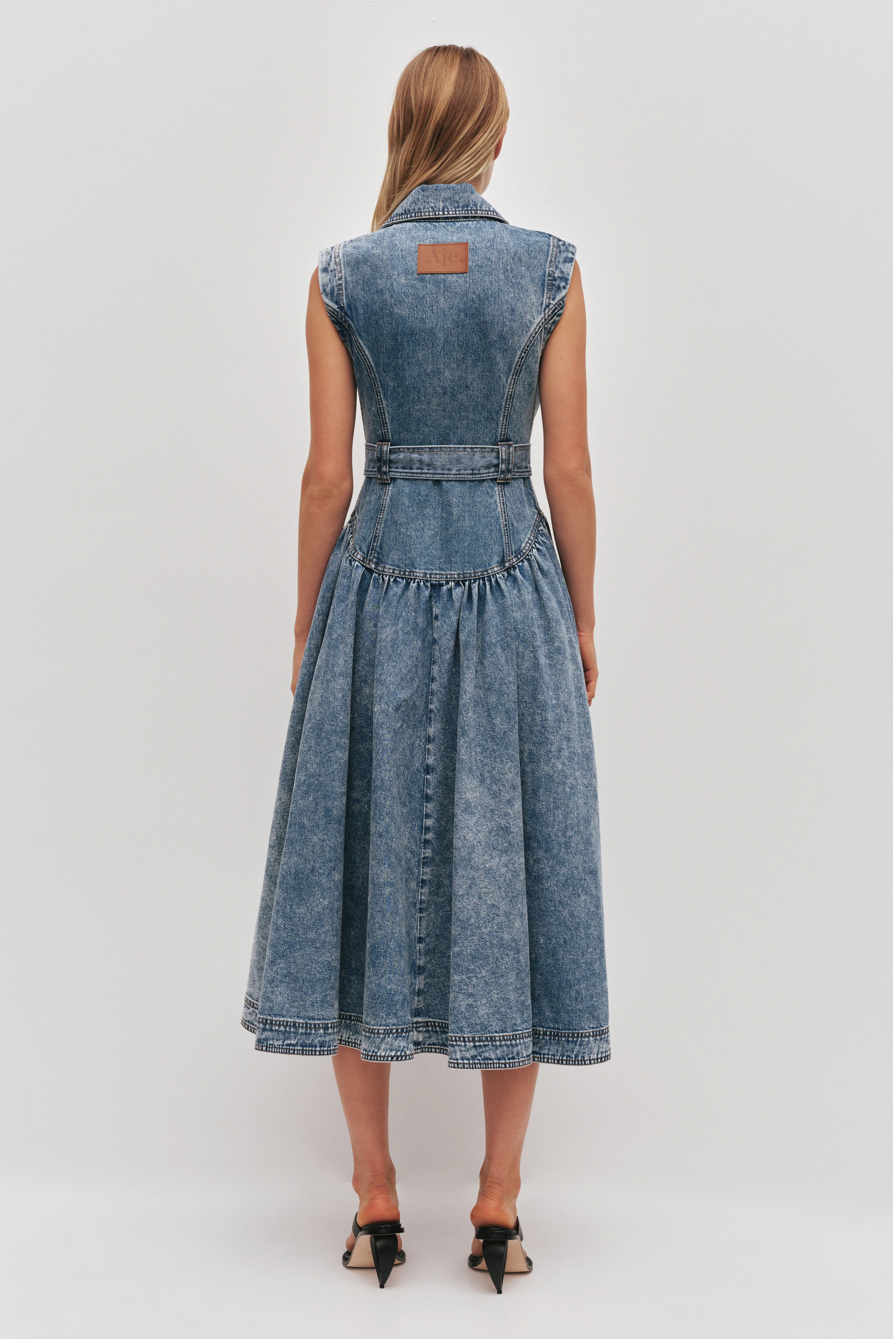 Angelina Belted Midi Dress - Image 6