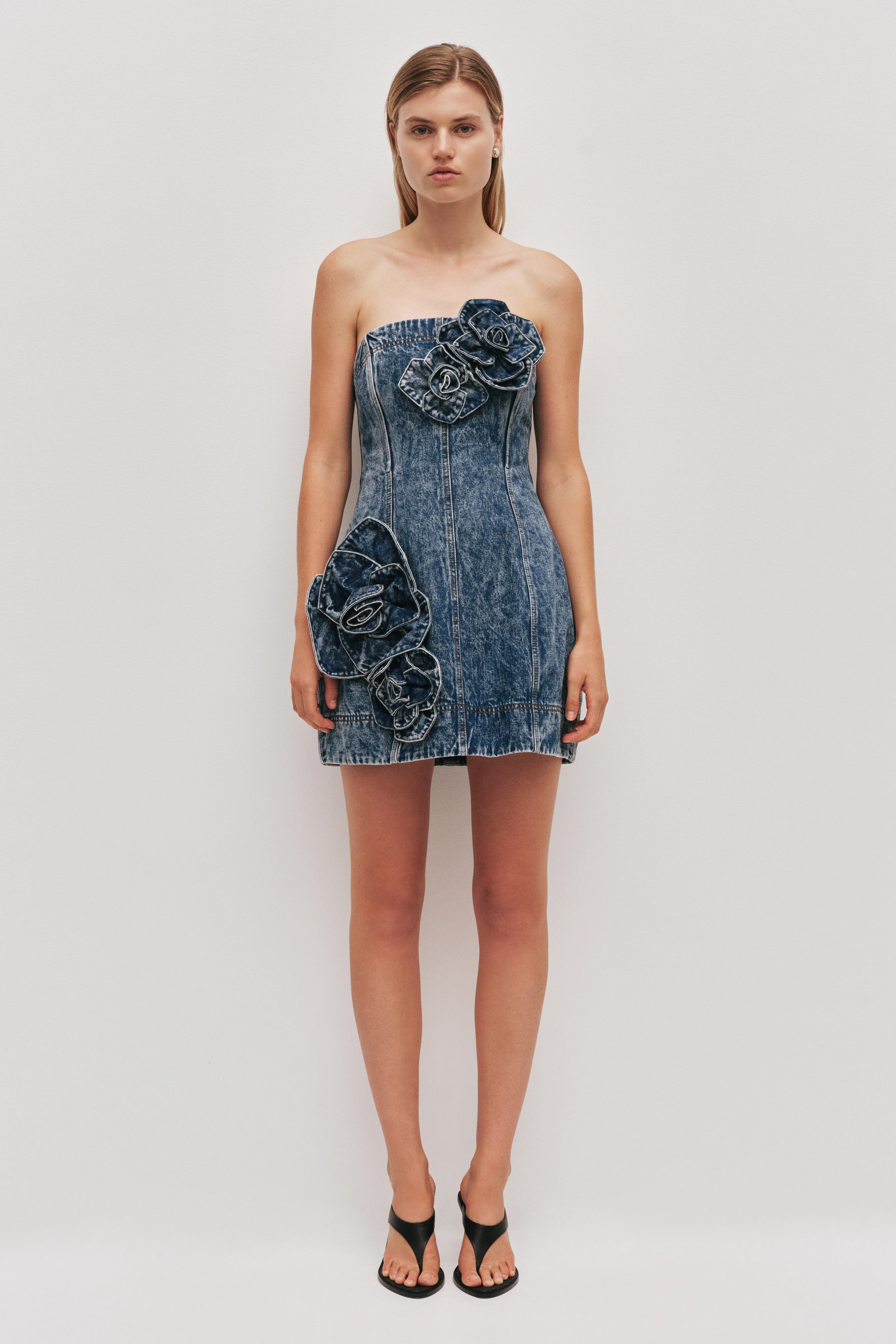 Angelina Denim Mini Dress - Image 3