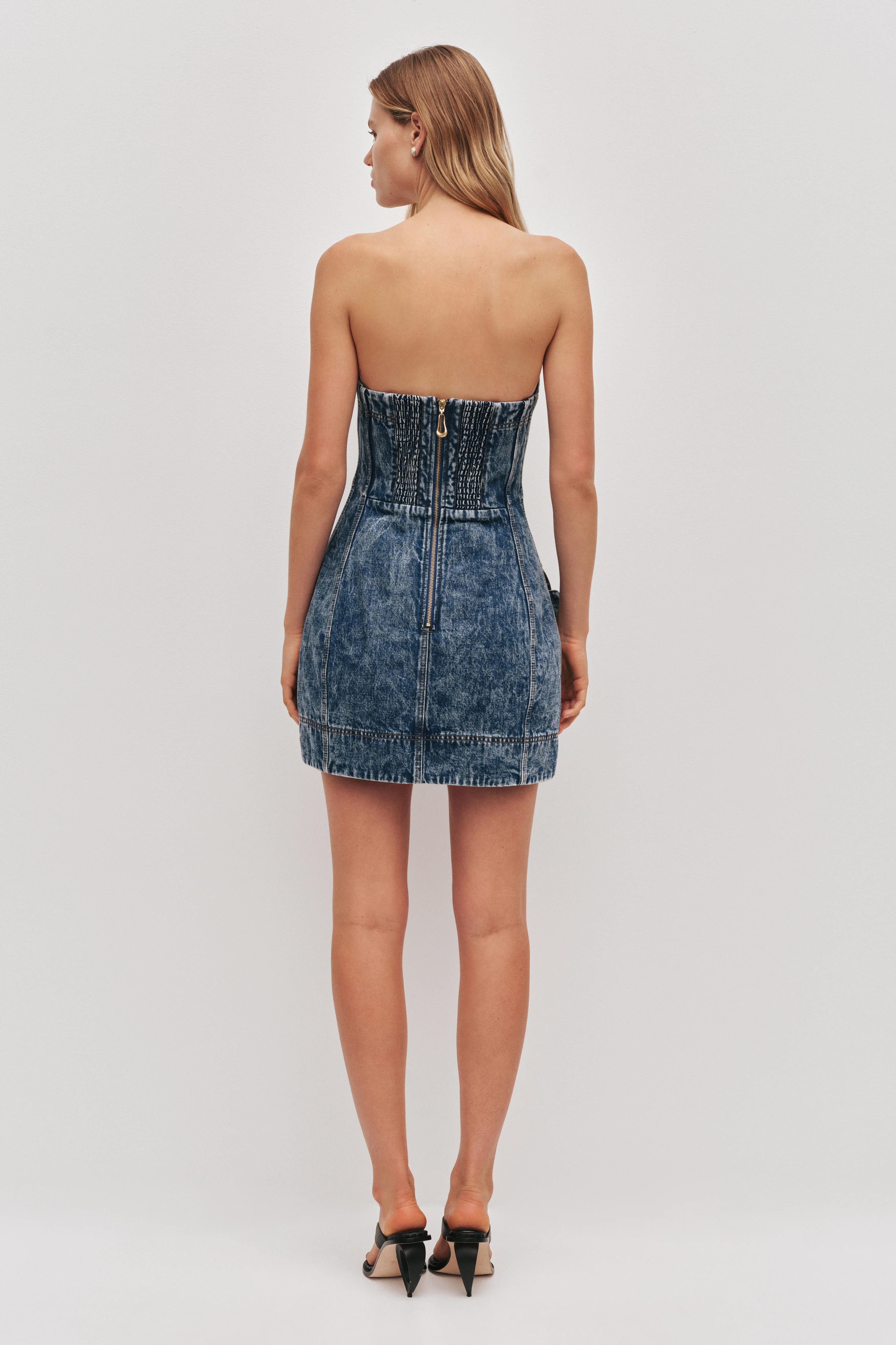Angelina Denim Mini Dress - Image 5