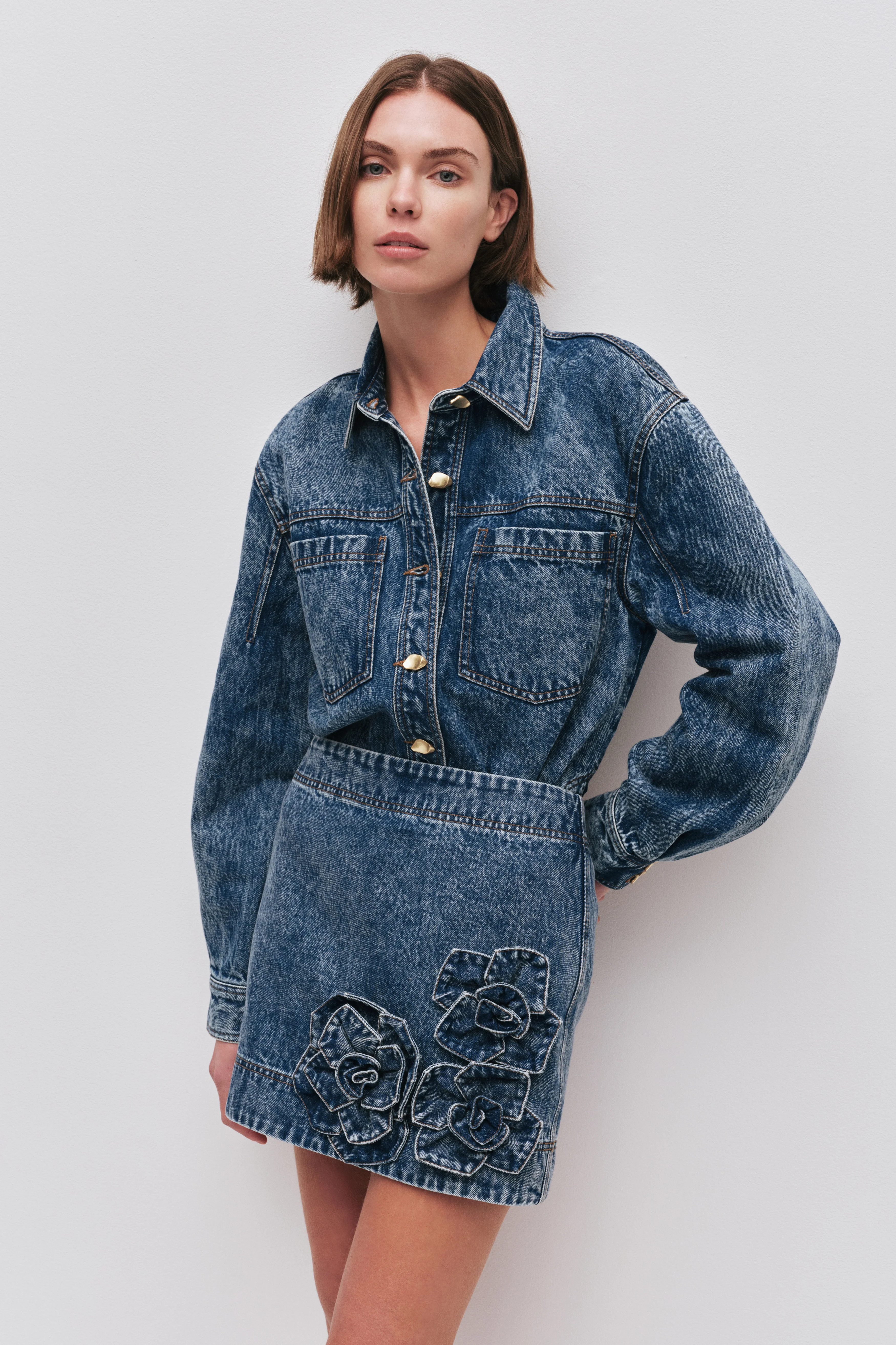 Angelina Denim Mini Skirt - Image 3