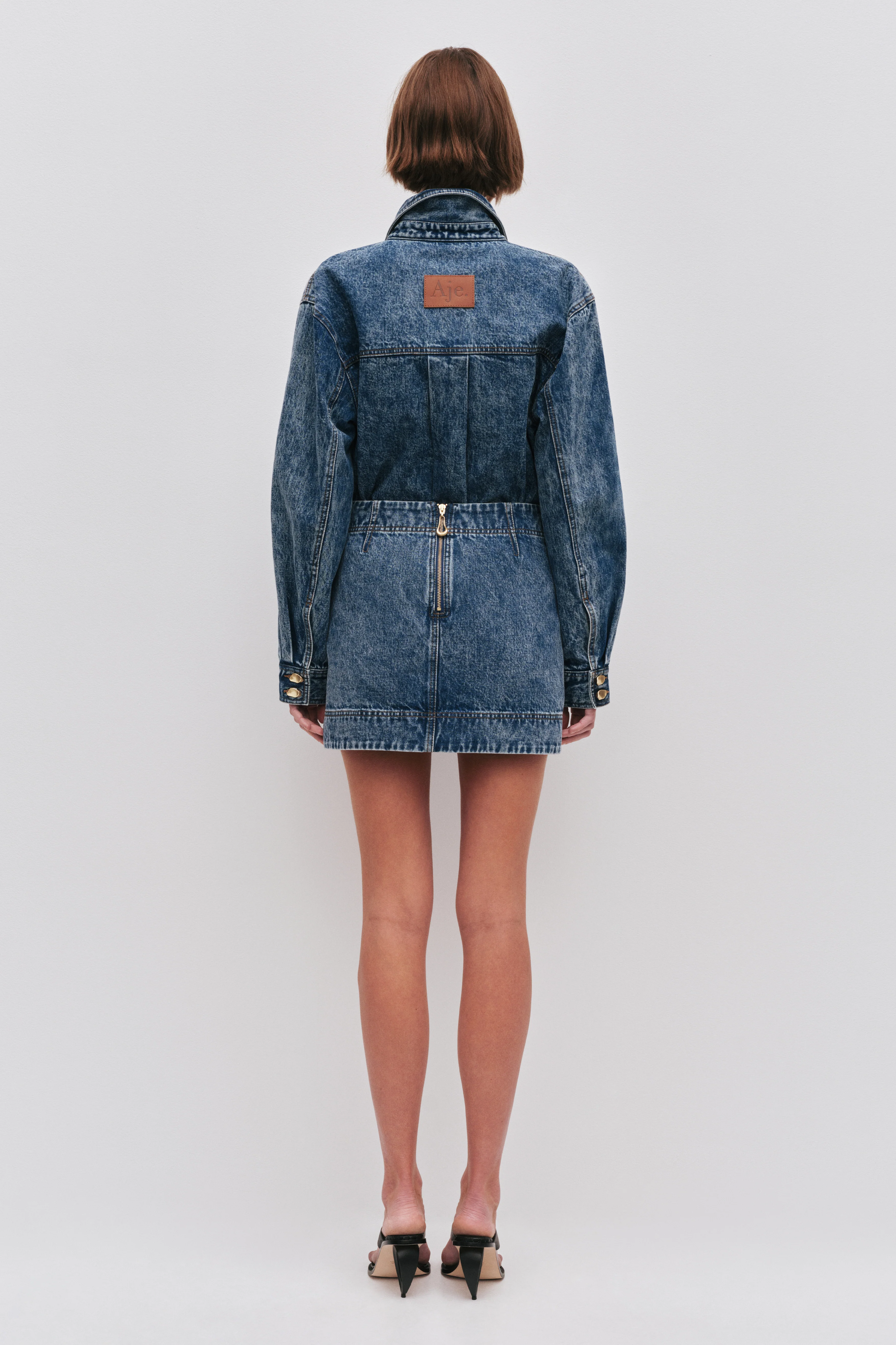 Angelina Denim Mini Skirt - Image 7