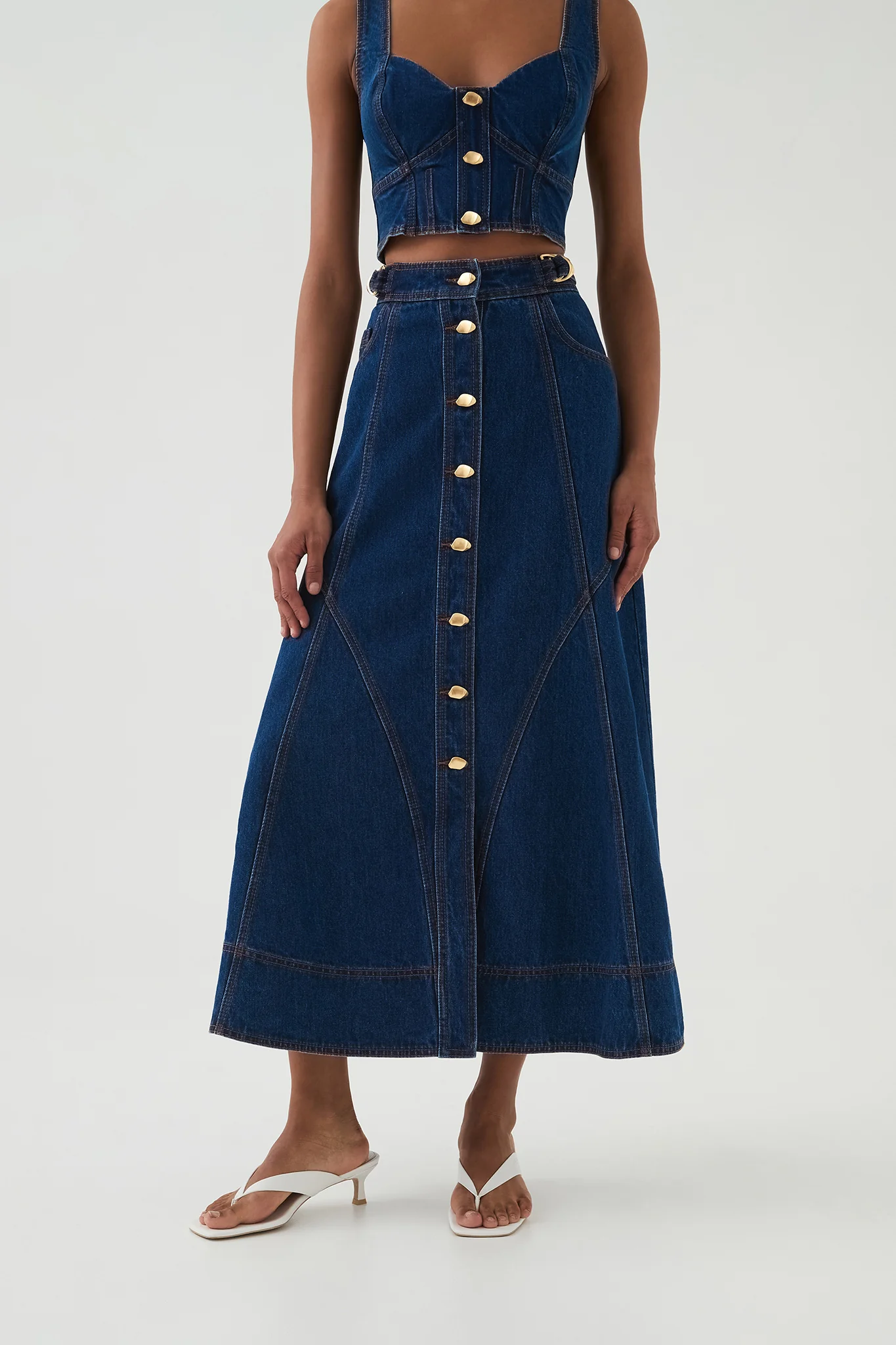 Carmen Denim Midi Skirt - Image 3