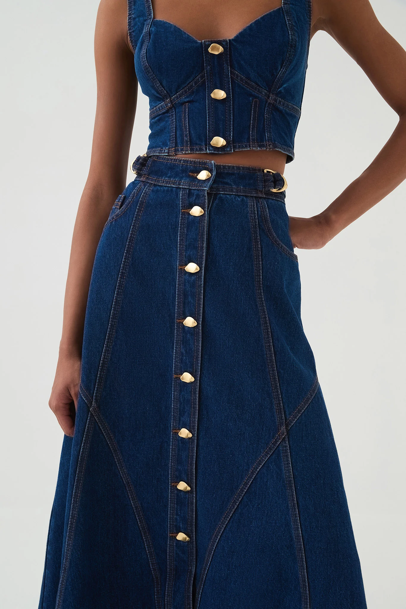 Carmen Denim Midi Skirt - Image 4