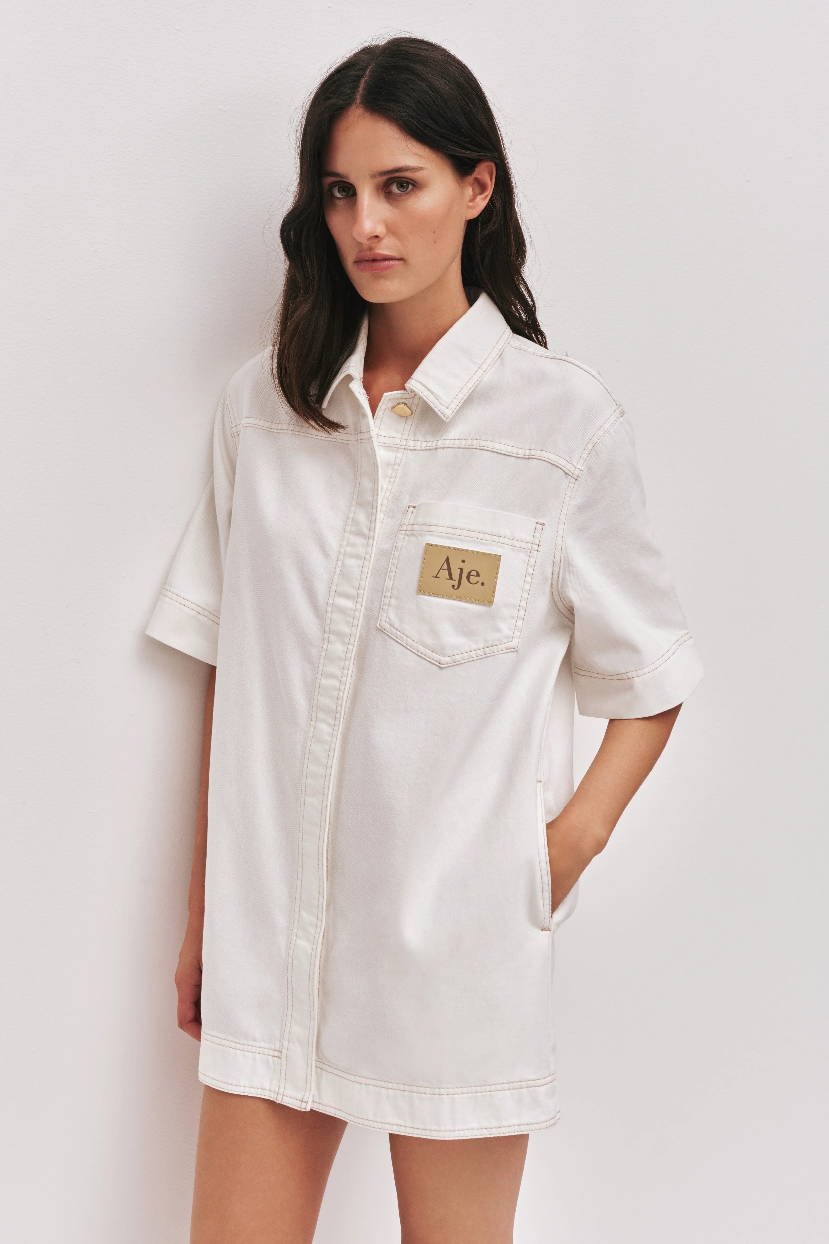 Lumi Denim Mini Tunic Dress - Image 3