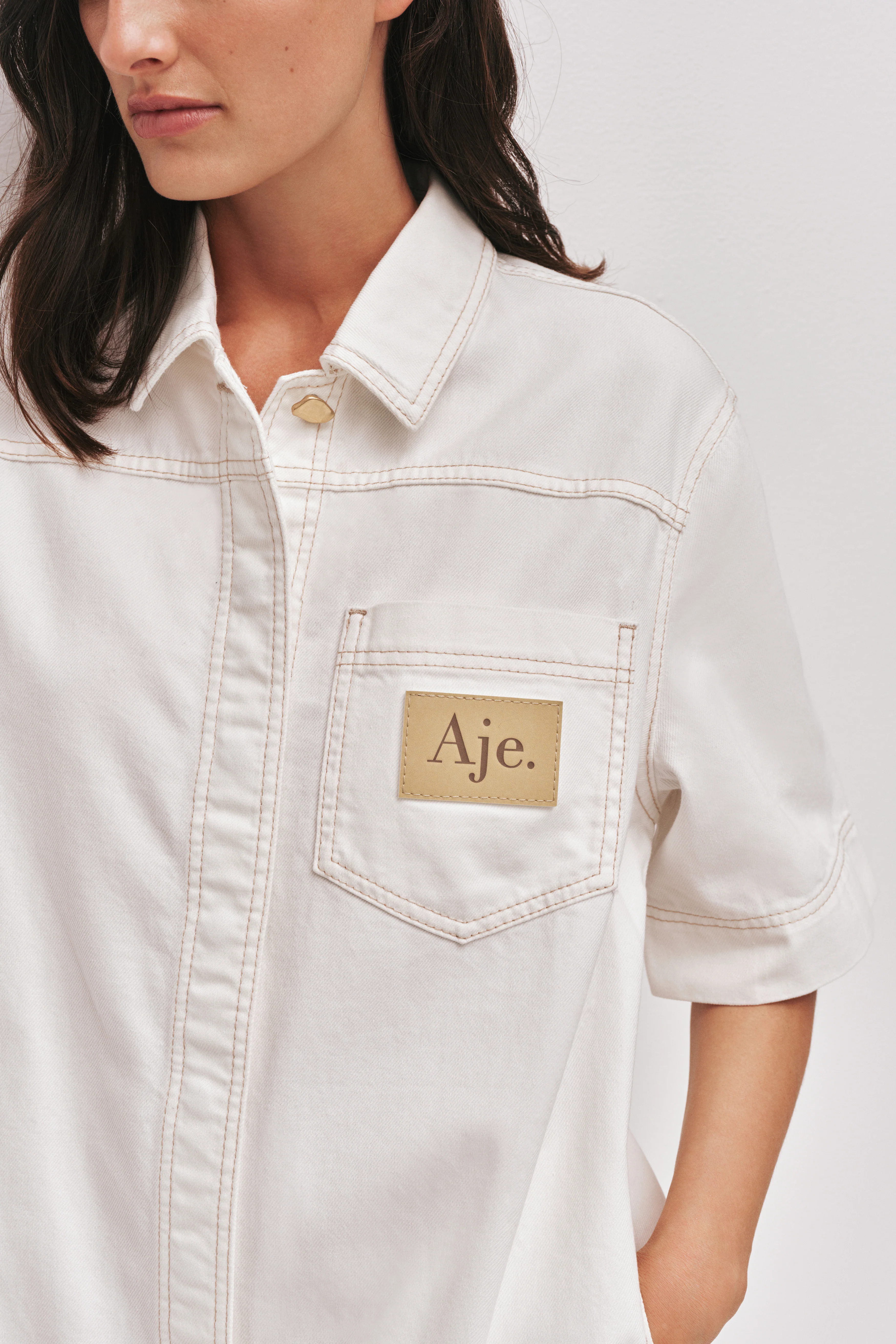 Lumi Denim Mini Tunic Dress - Image 4