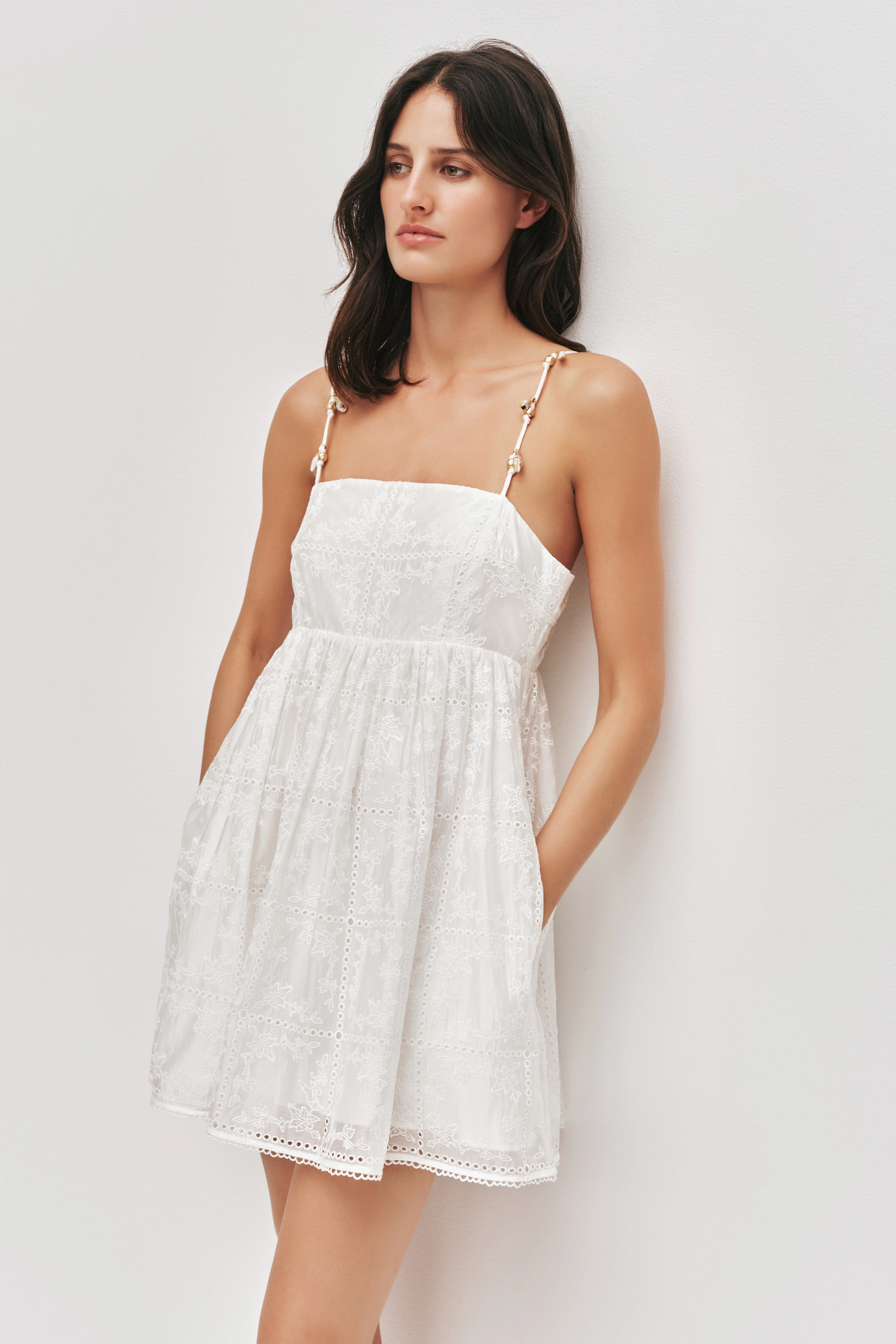 Merritt Embroidered Mini Dress - Image 3