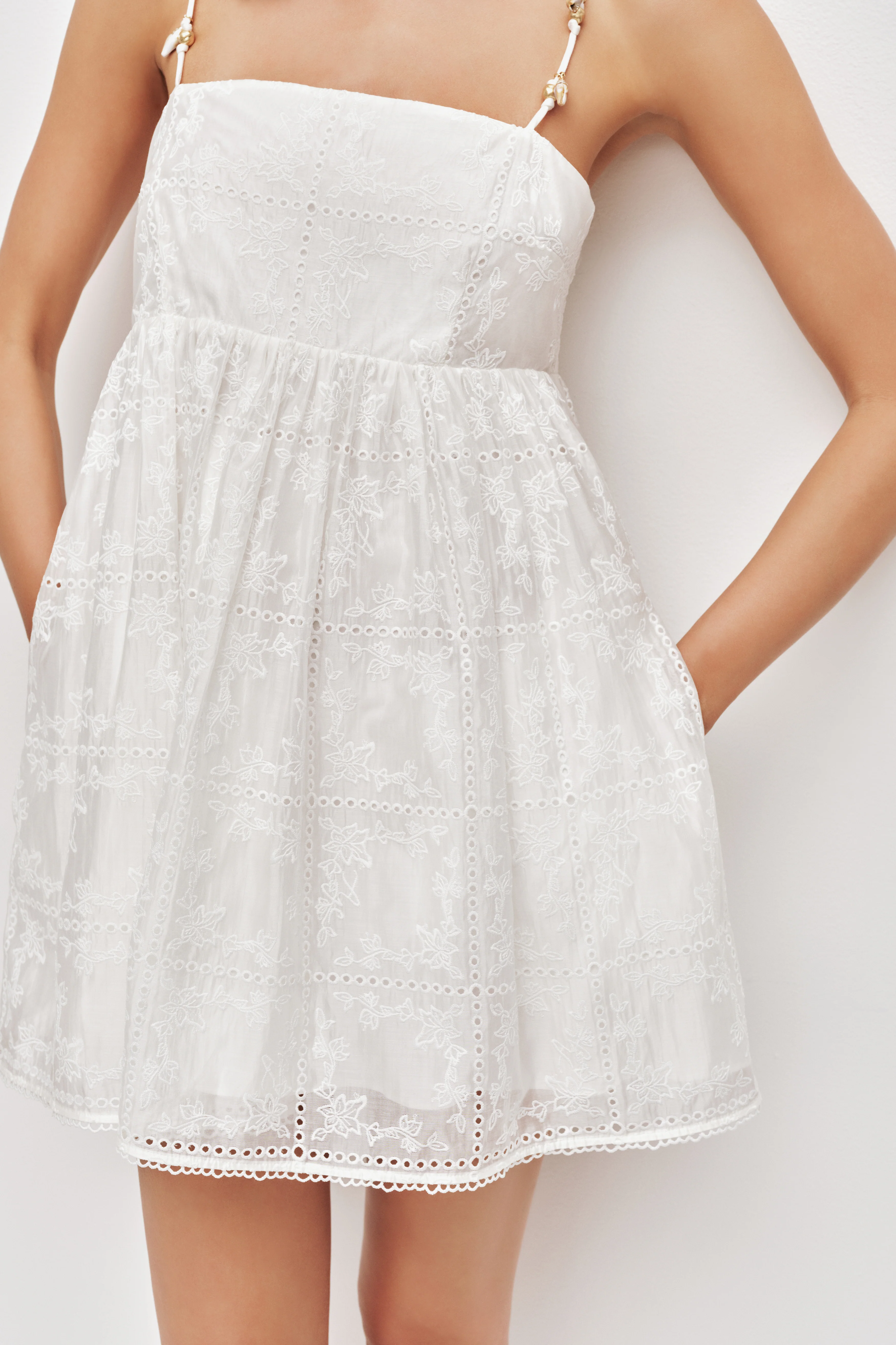 Merritt Embroidered Mini Dress - Image 4