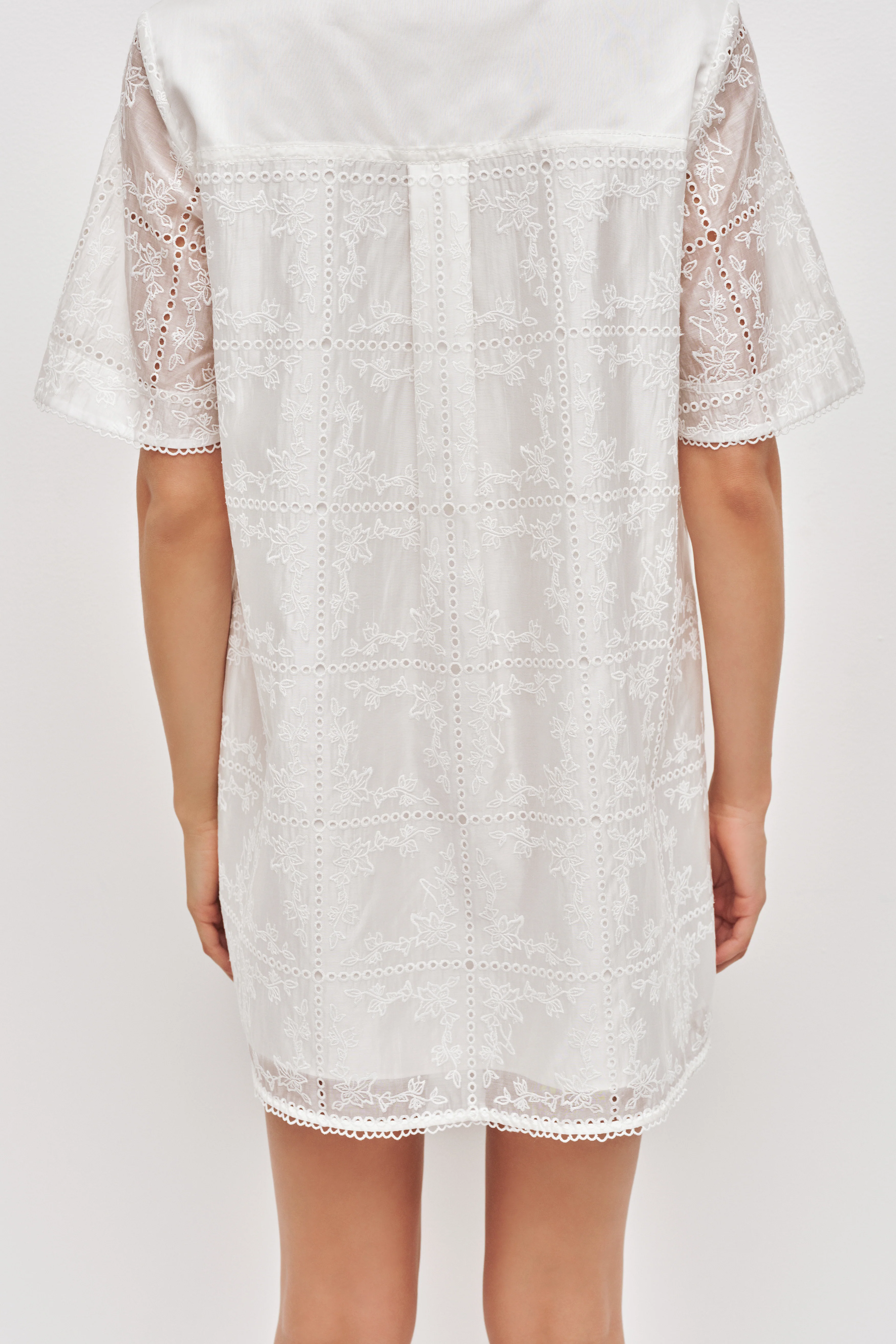 Merritt Embroidered Short Sleeve Dress - Image 5