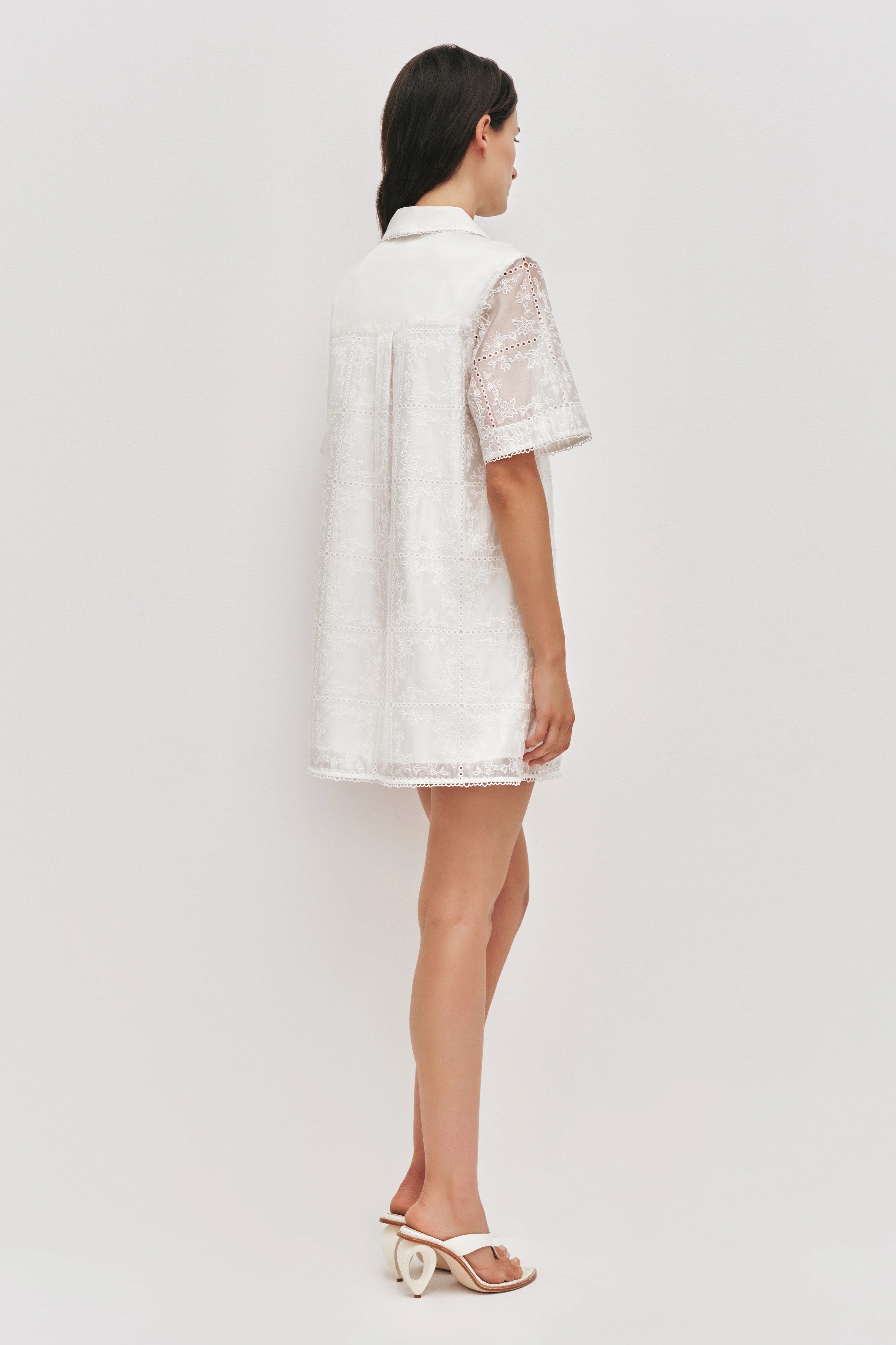 Merritt Embroidered Short Sleeve Dress - Image 6