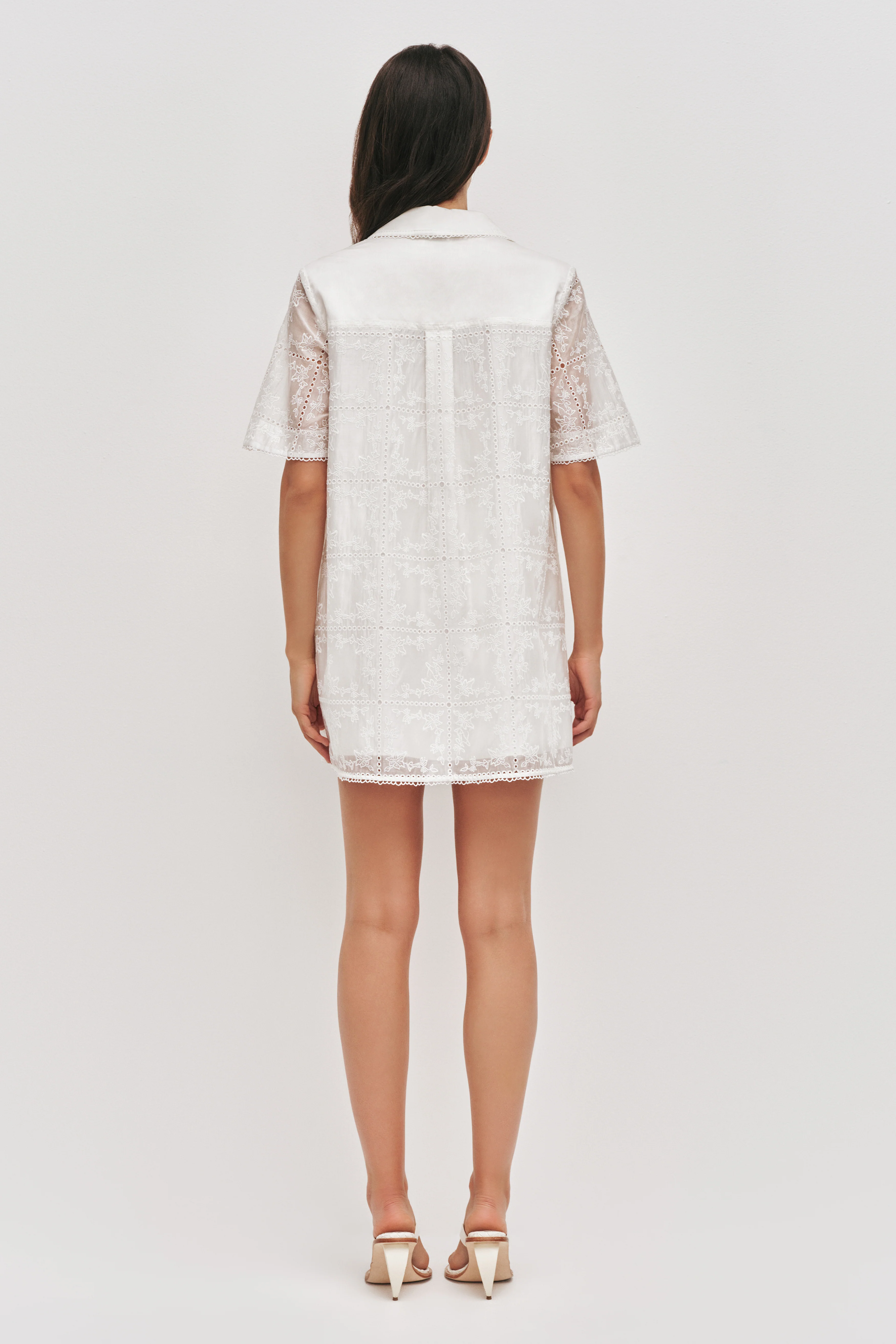 Merritt Embroidered Short Sleeve Dress - Image 7