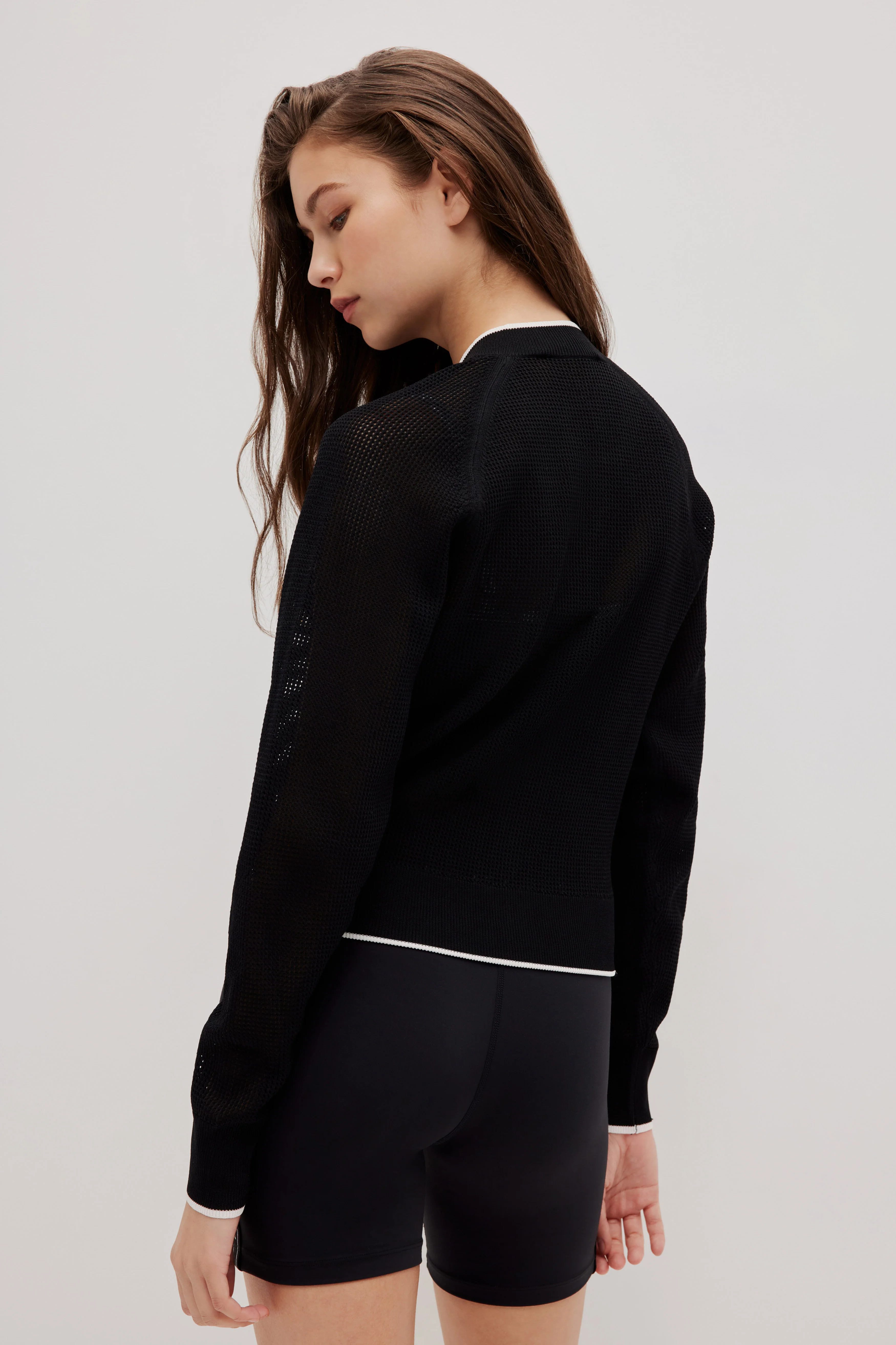 Open Knit Zip Jacket168 - Image 6