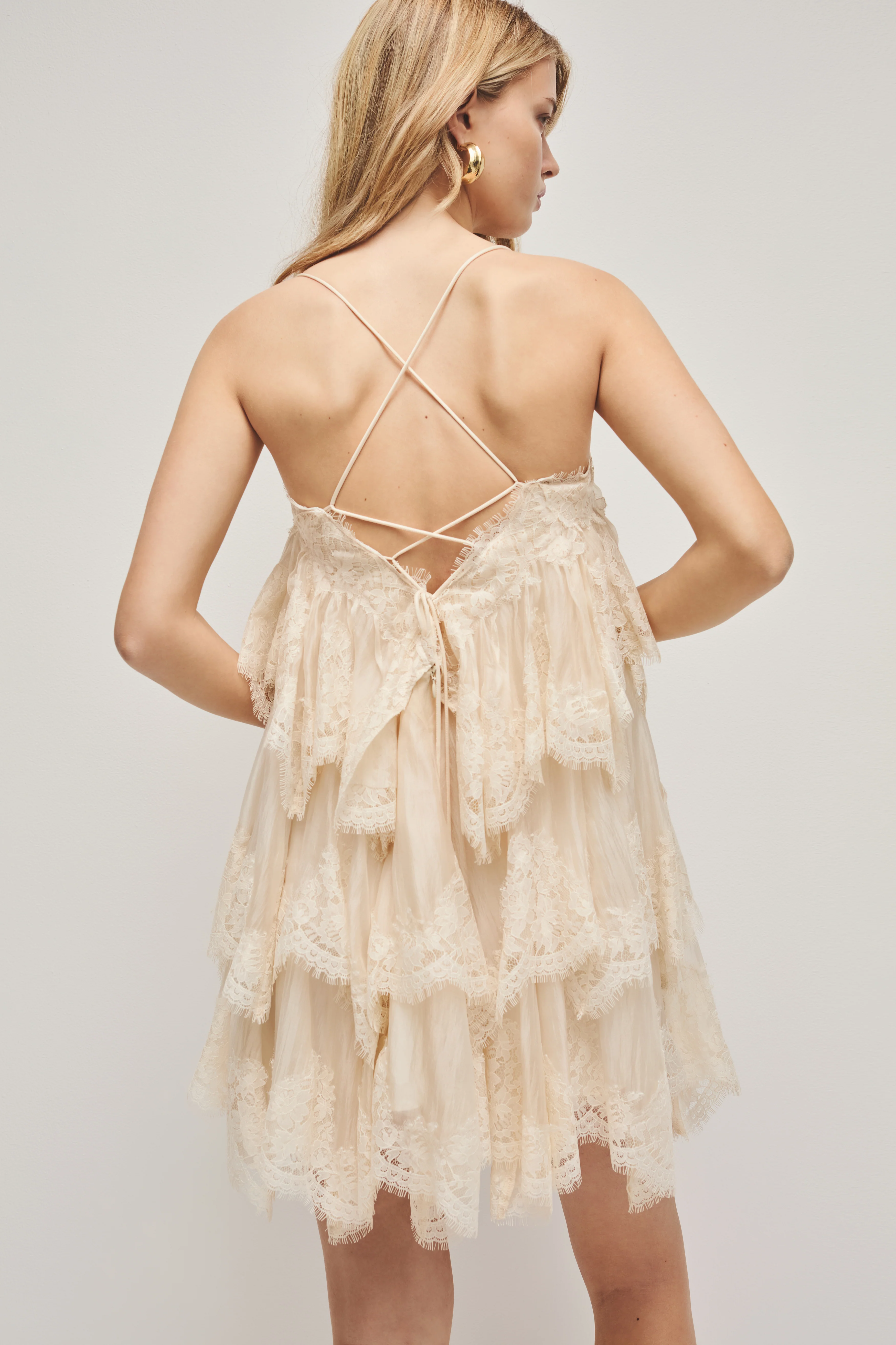 Ophelia Lace Mini Dress - Image 6
