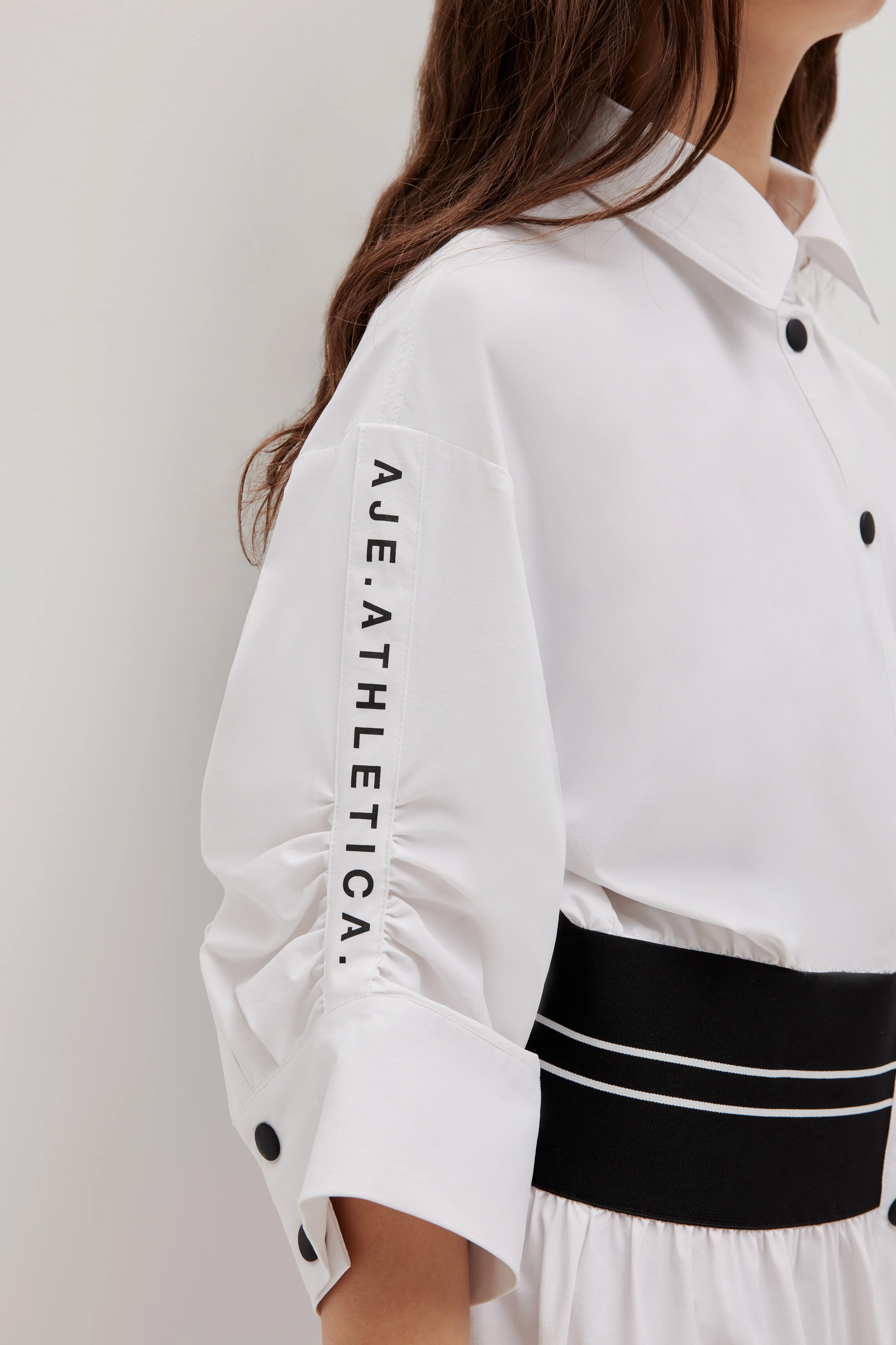 Rib Waist Shirt Dress 824 - Image 6