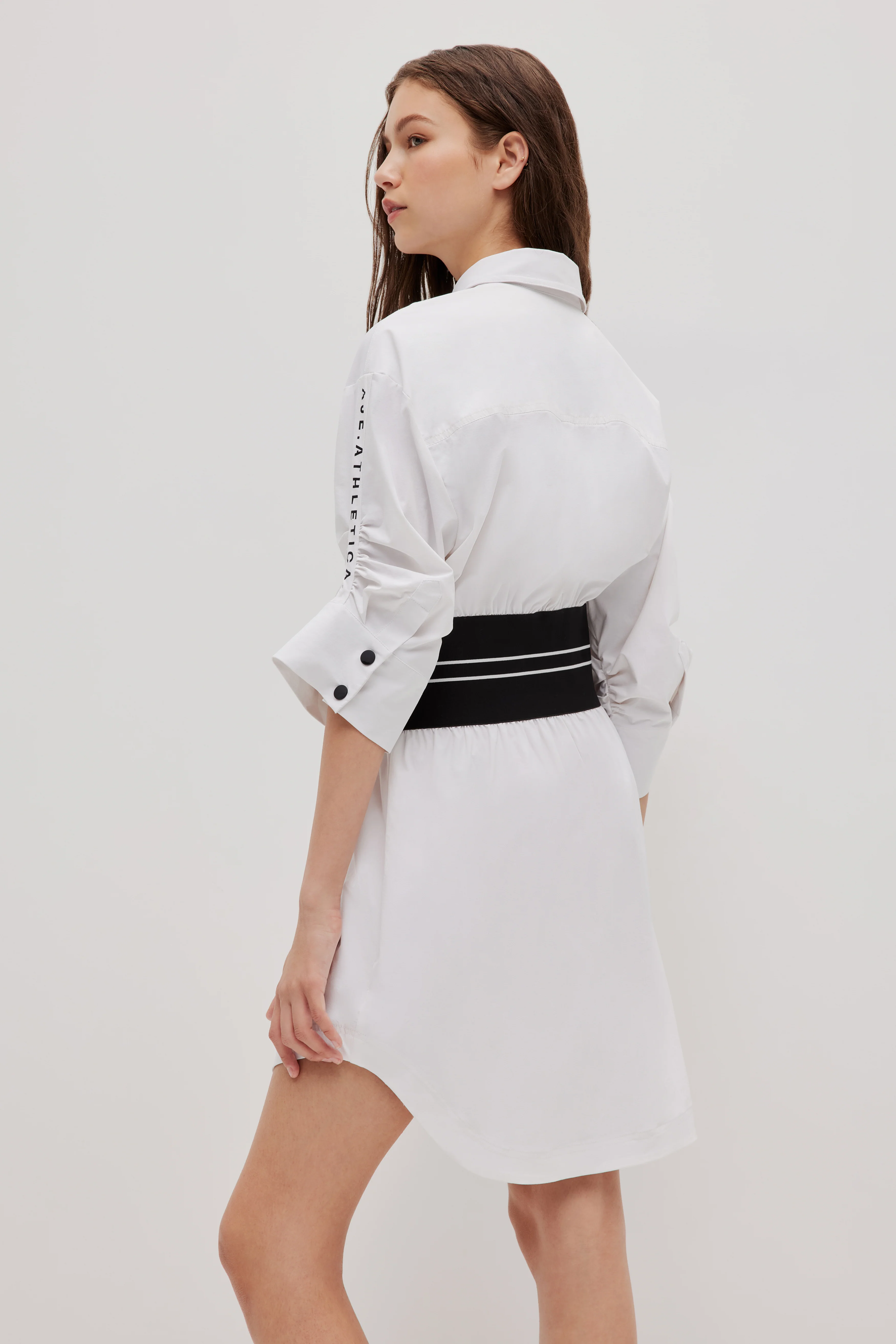 Rib Waist Shirt Dress 824 - Image 7