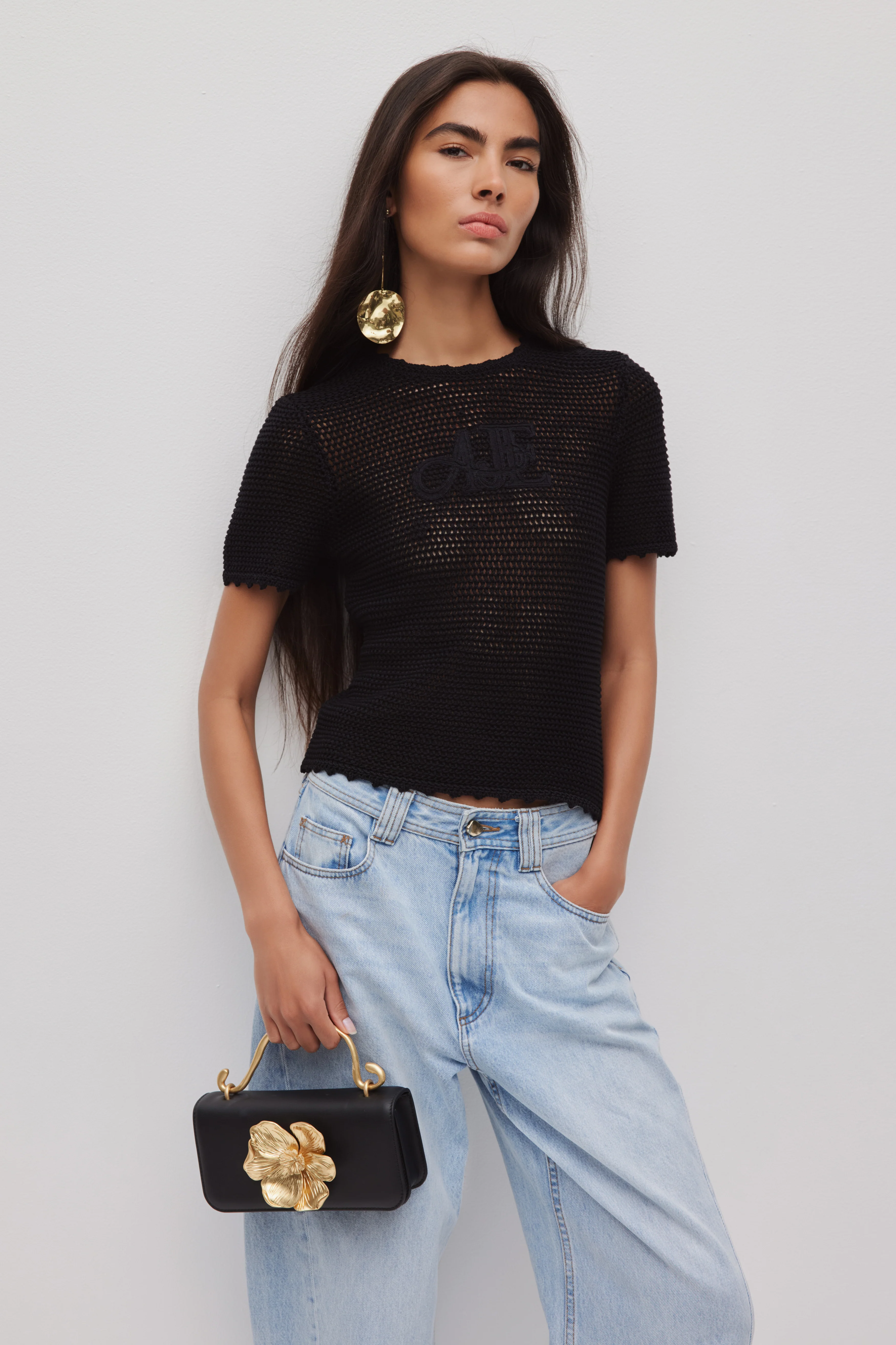 Uma Slim Knit Tee - Image 3