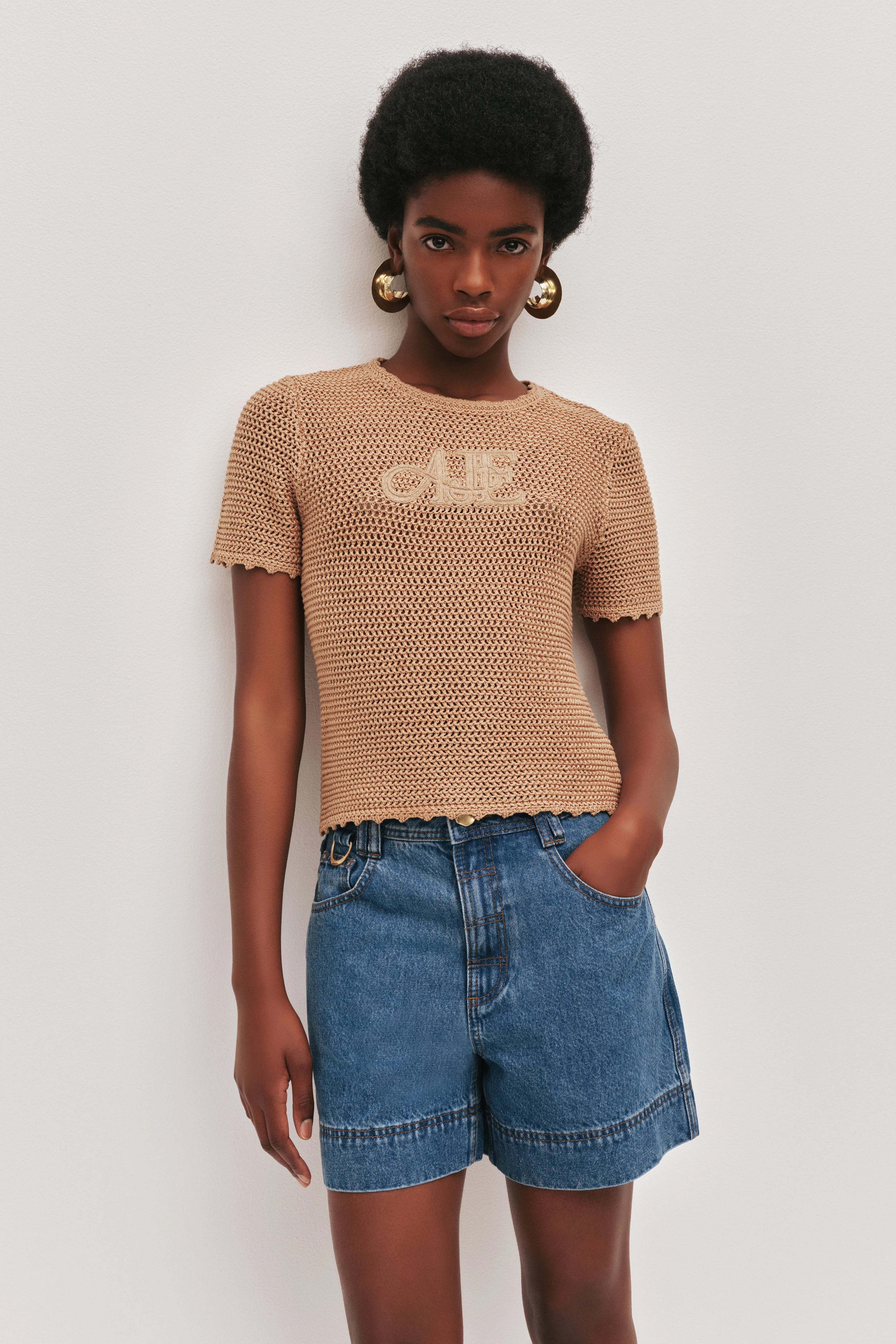 Uma Slim Knit Tee - Image 3