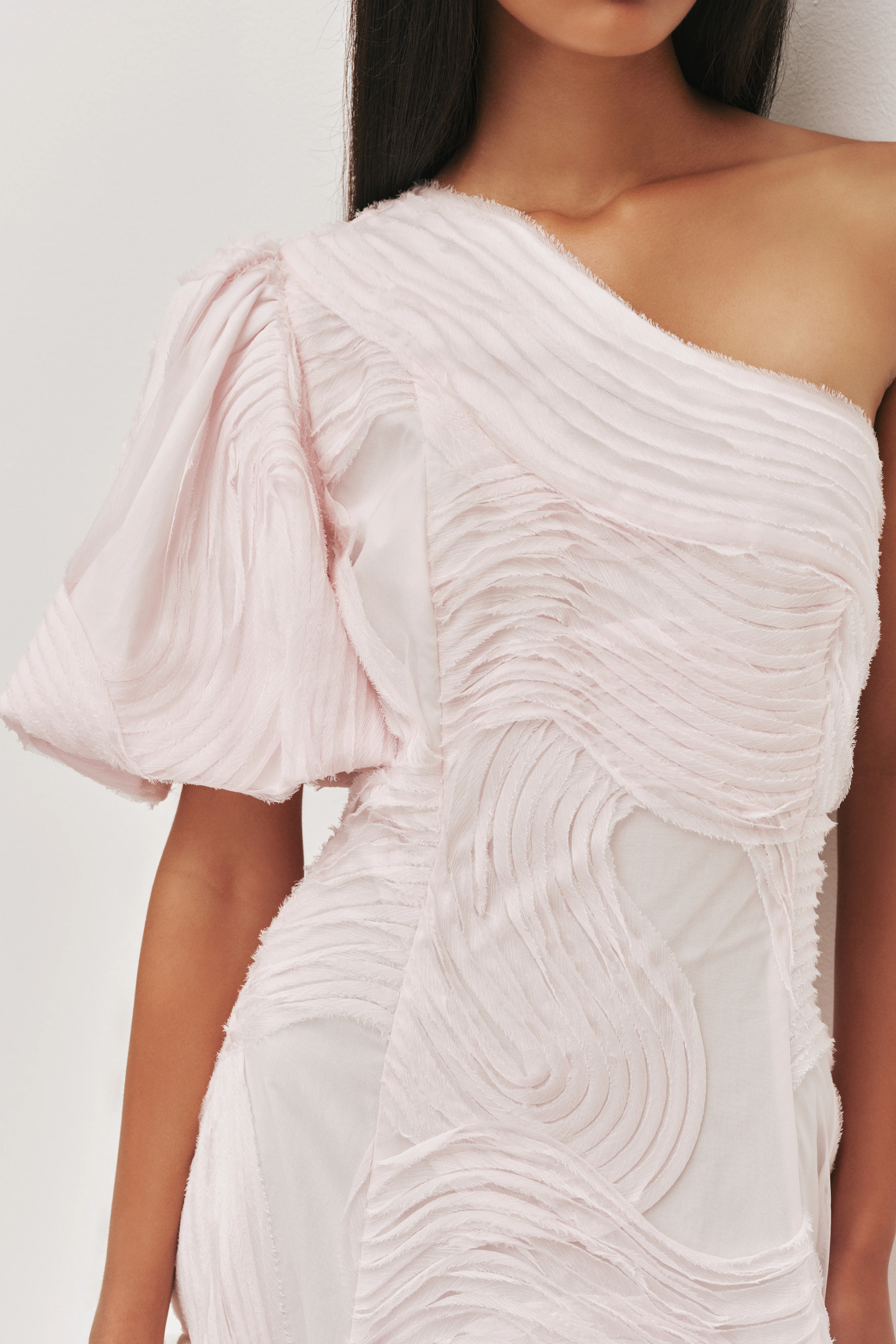 Wave One Shoulder Dress - Image 4