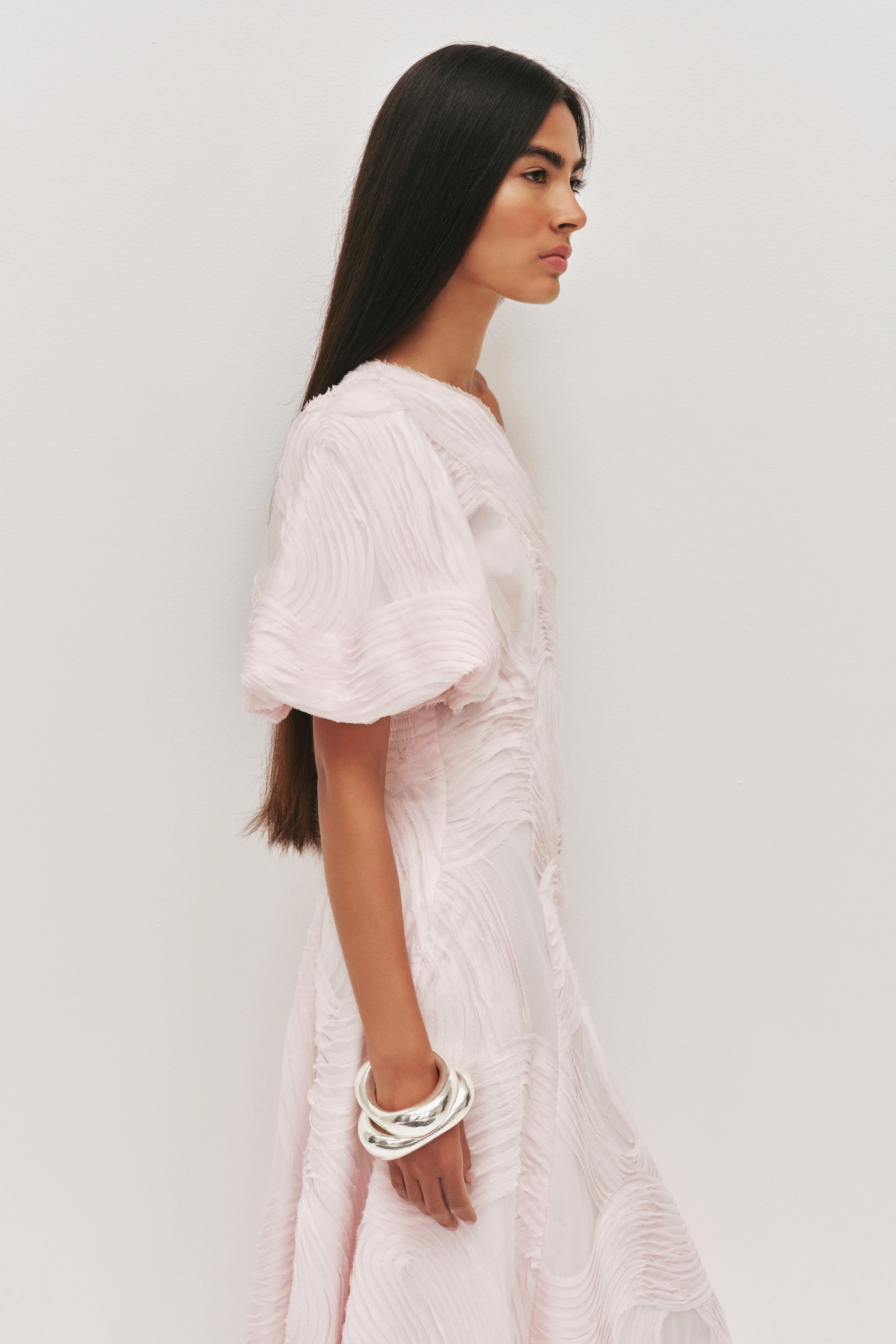 Wave One Shoulder Dress - Image 5